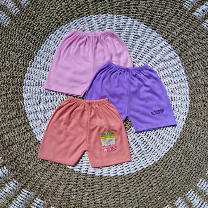 3 PCS Celana Pendek Bayi Baru Lahir Newborn Perempuan talitababywear