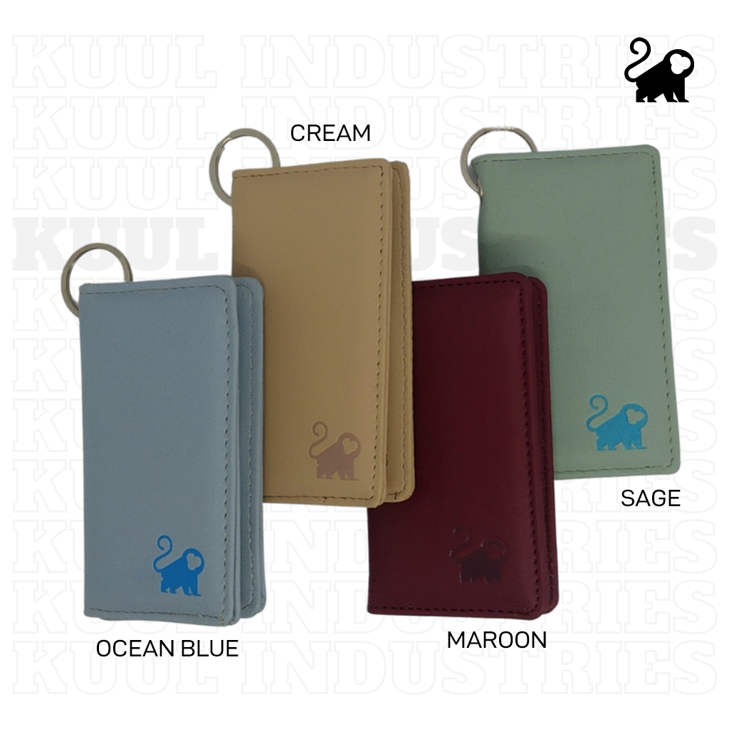 Dompet Kulit STNK Mobil Motor Gantungan Kunci Kulit Mobil Motor Anti Air Waterproof| Dompet Kunci Lipat Kulit Truf Key Wallet - BONUS STIKER KUUL INDUSTRIES