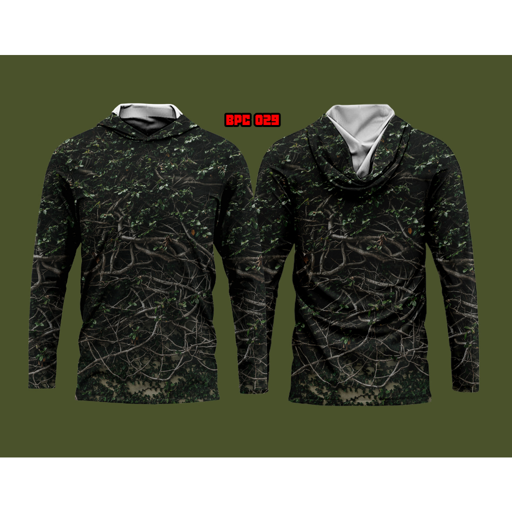 BAJU HOODIE CAMO BERBURU / HOODIE CAMO NUSANTARA / BAJU CAMO NATURAL COSTUM