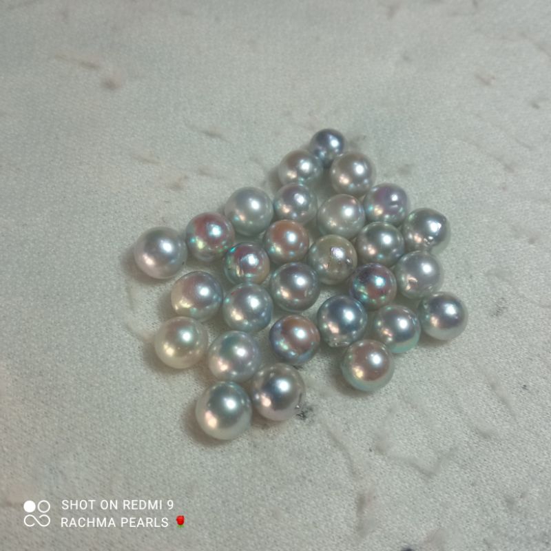Akoya pearl mutiara air laut jepang Akoya mutiara 7mm 6mm | setelan perhiasan anting cincin mutiara 