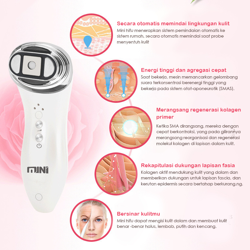 ⭐100% ORI⭐4 in 1 Mini HIFU RF EMS PULSE Penjual profesional Alat Kecantikan Multifungsi EMS Radio Frekuensi Ultrasonik Penghapusan Kerutan Wajah Lingkaran Hitam Pemutih Kencangkan Kulit Beauty Face ly