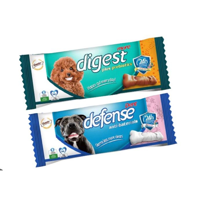 GNAWLERS DENT Defense/Digest More 15GR Snack Anjing Gigit Dental TreaT