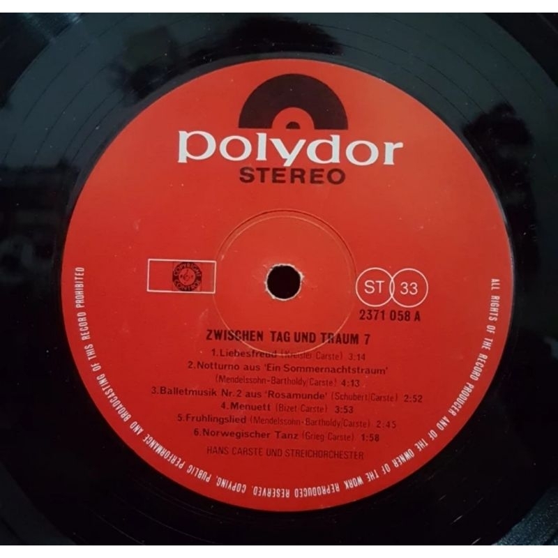 Vinyl Piringan Hitam 12 inch Zwischen Tag Und Traum 7