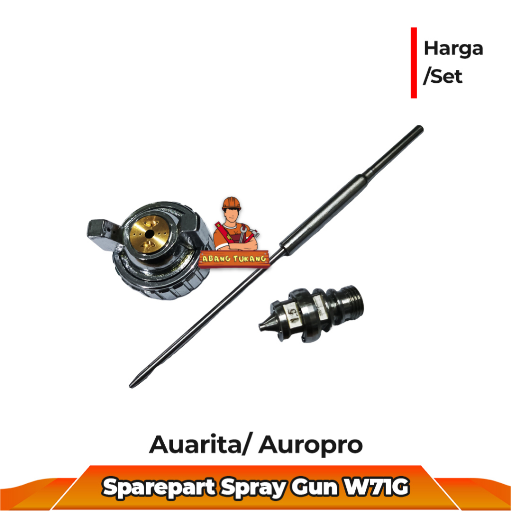 Nozzle Set Sparepart Spraygun W71 G 1.5 mm Fluid Nozzle Set