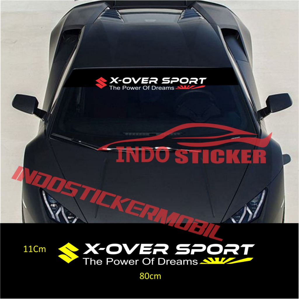STICKER KACA MOBIL X OVER CUTTING STICKER KACA DEPAN BELAKANG MOBIL SUZUKI SX4 X OVER