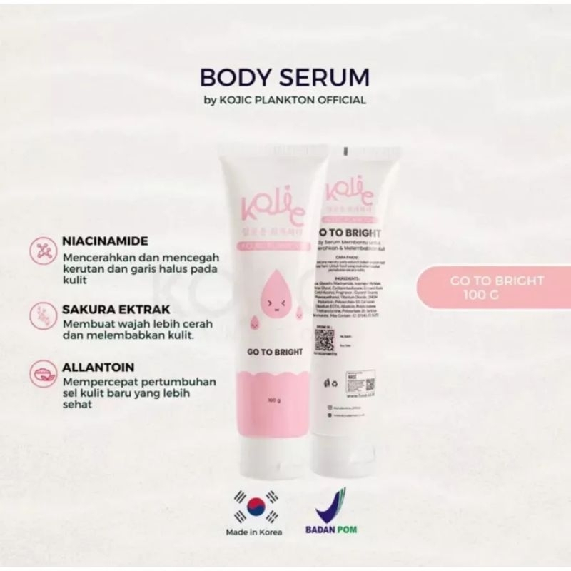 READY! BODY SERUM KOJIC PLANKTON 100GR BPOM BODY LOTION SERUM KOJIC