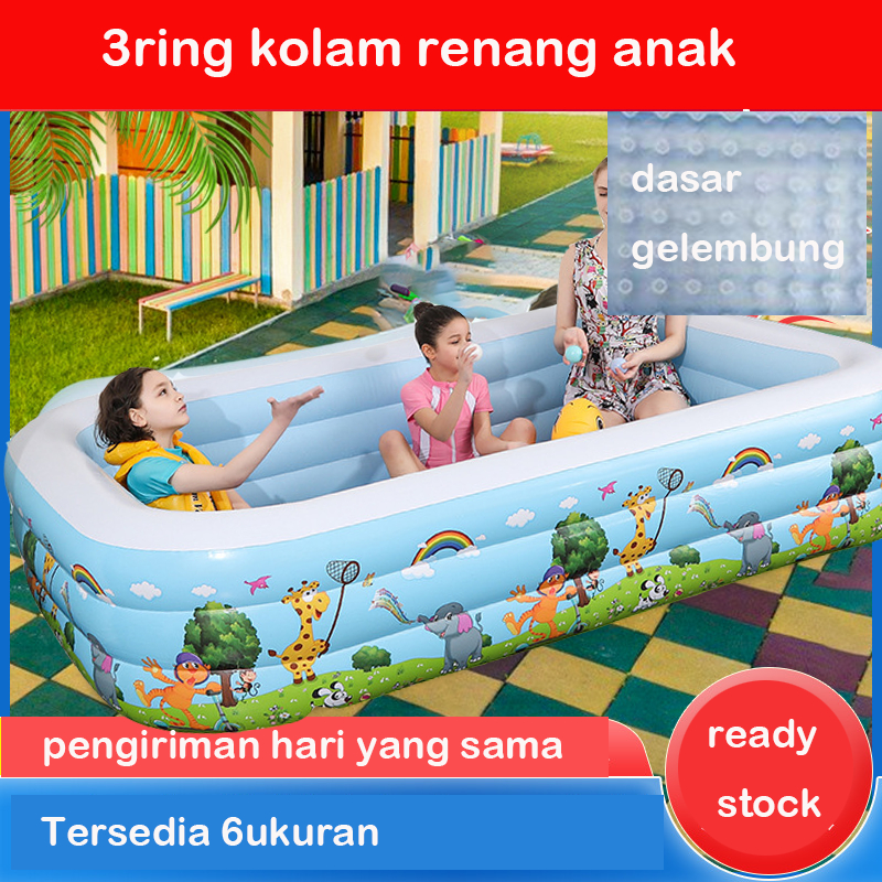 (Ready Stock)Kolam Renang Anak Jumbo 3ring/Kolam Mandi Bola/Kolam Balon Anak PVC/Portable Kolam Anak Lmport/Balon Kolam Renang Anak/Balon Renang Anak/Pool Inflatable