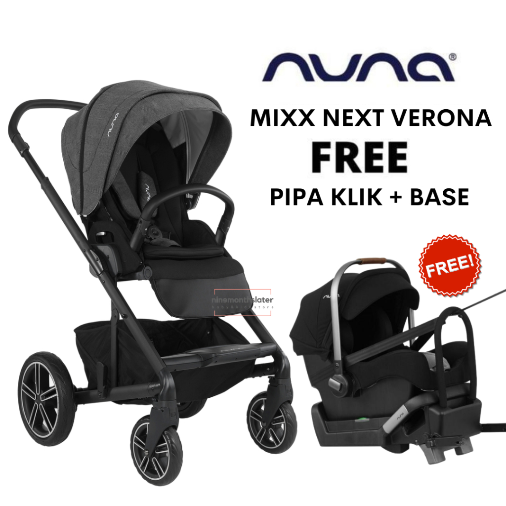 Nuna Mixx Next 2020 Verona Special Limited Edition FREE PIPA Klik INCLUDE BASE CARSEAT PROMO - Click Garansi Resmi Kereta Dorong Anak Bayi Kuat