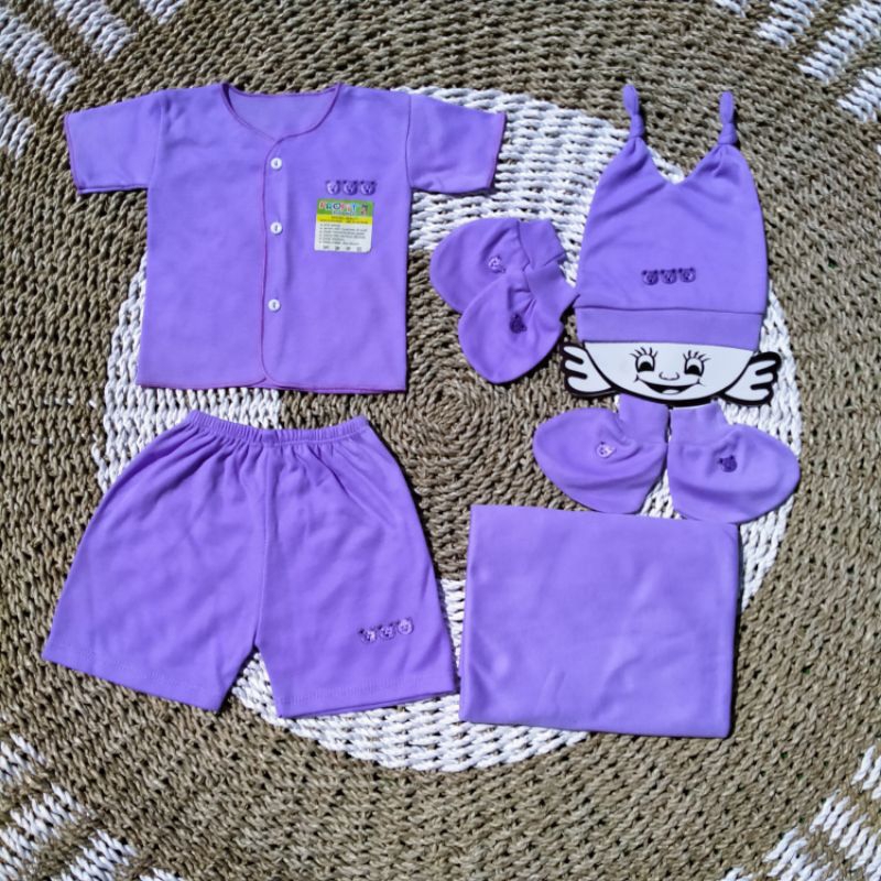 SET Lengkap Baju Bayi Baru Lahir Perempuan Lengan Pendek Paket Hemat 6 PCS talitababywear