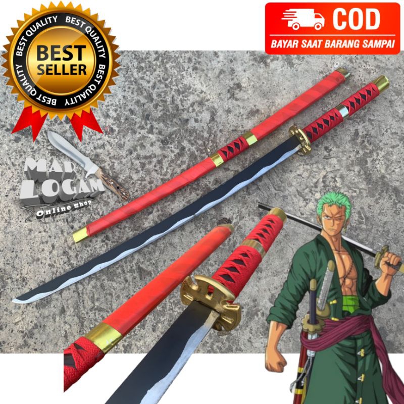 COSPLAY Anime ONEPIECE Katana SANDAIKITETSU Samurai RORONOA ZORO