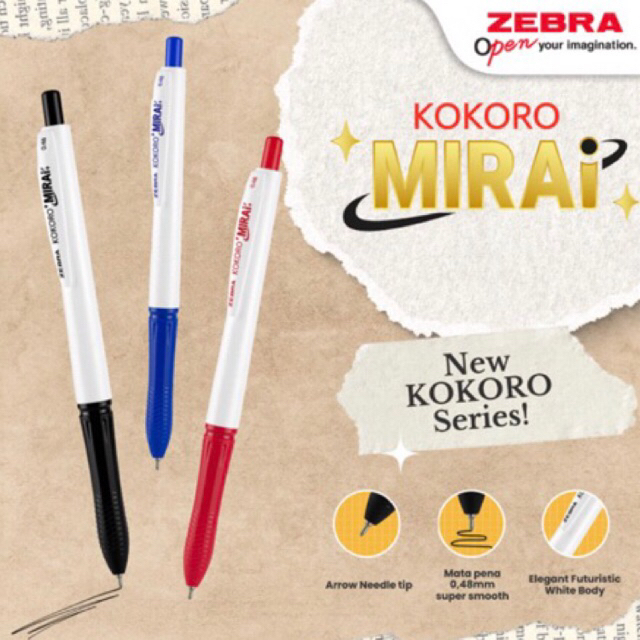 

Bolpen KOKORO MIRAi 0,48 hitam (12pcs)