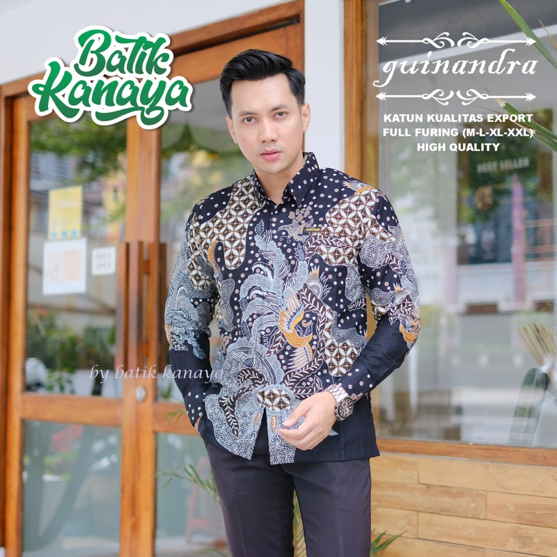 GUINANDRA Batik pria Berlapis Furing Bahan Katun Berkualitas Ekspor by Kanaya