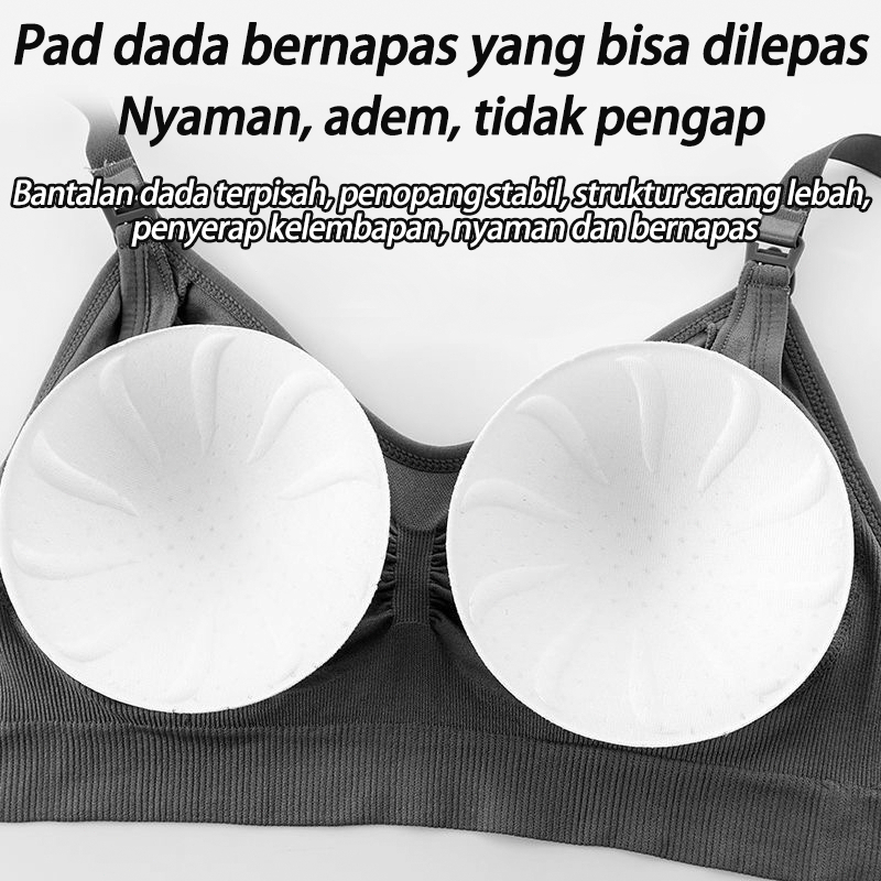 Bra Menyusui tanpa kawat seamless bh wanita ibu hamil Nursing Cup besar jumbo bra busui Kait 3 breastfeeding ANGEL MOMMY 937