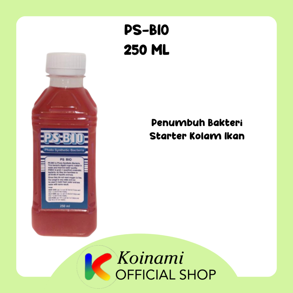 PS-BIO 250 mili / BACKTERI STARTER / PENUMBUH BAKTERI STARTER KOLAM IKAN / PEMBERSIH KOLAM  AQUARIUM