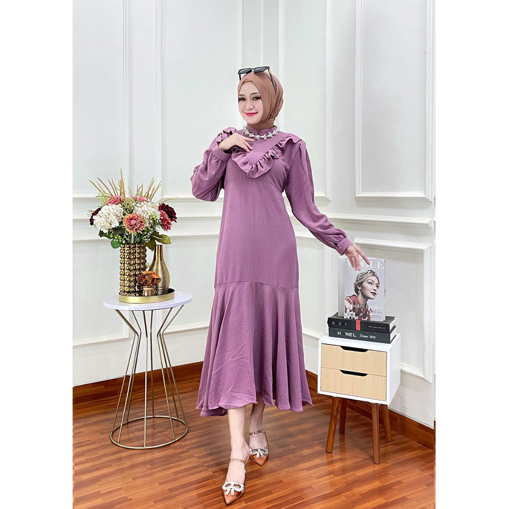 Aurora maxi dress premium / Dress mermaid / Dress duyung / maxi dress korean look - Resinda Fashion