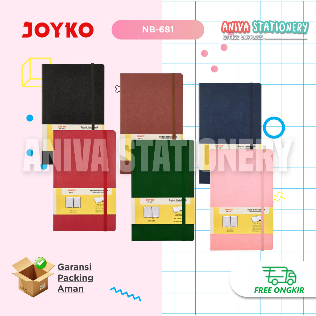 

JOYKO Ruled Notebook Diary Agenda Buku Catatan Bergaris NB-681 192 HAL