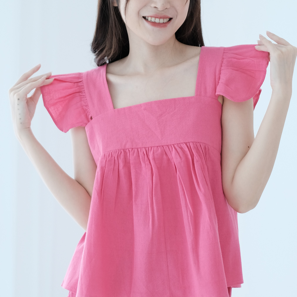 Ladybydiana AVERY PAJAMAS One Set Piyama Celana Panjang Wanita Bahan Linen