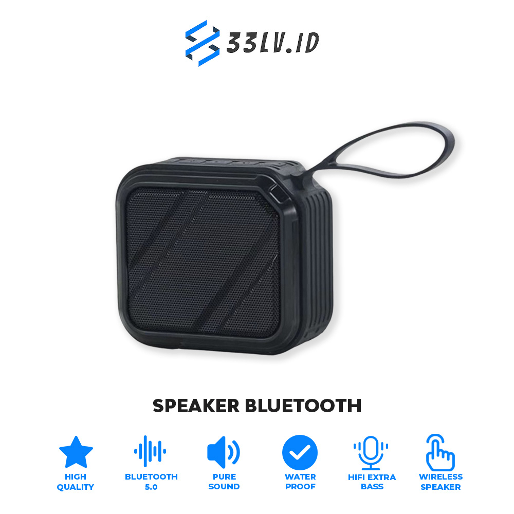 【33LV.ID】Speaker bluetooth outdoor portable tahan anti air waterproof ipx7 wireless 5.0 super bass