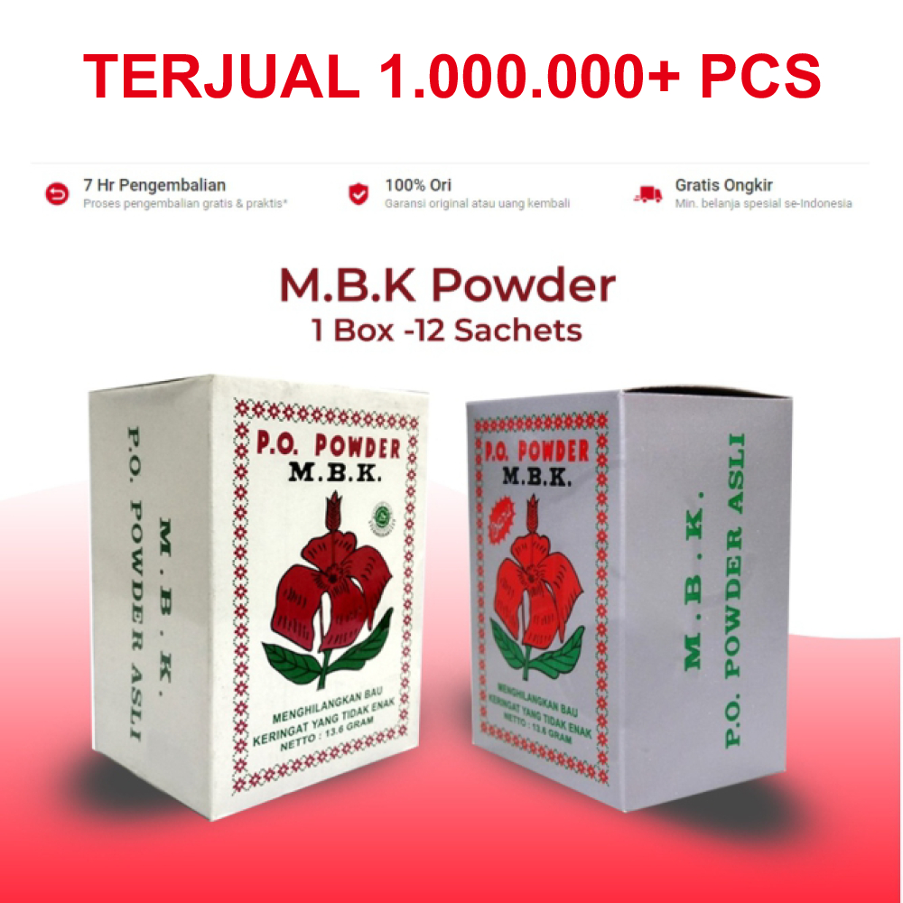 M.B.K Bedak Sachet 13,6gr Putih Silver Deoderan Murah