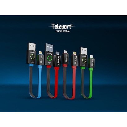 HIPPO KABEL DATA TELEPORT2 IPHONE TO C 30cm/USB TO IPHONE 30cm/USB TO IPHONE 120cm/USB TO TYPE-C 120cm/USB TO MICRO 120cm 2.4A