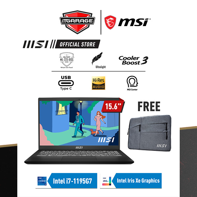MSI Modern 15 B11M-012ID|i7-1195G7/8G/512G/IrisXe