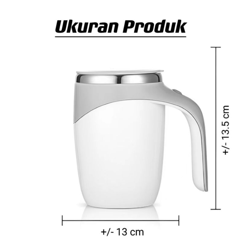 Automatic Self Stirring MuG steering Coffee Cup Gelas aduk otomatis⭐ Toko13.Olshop⭐