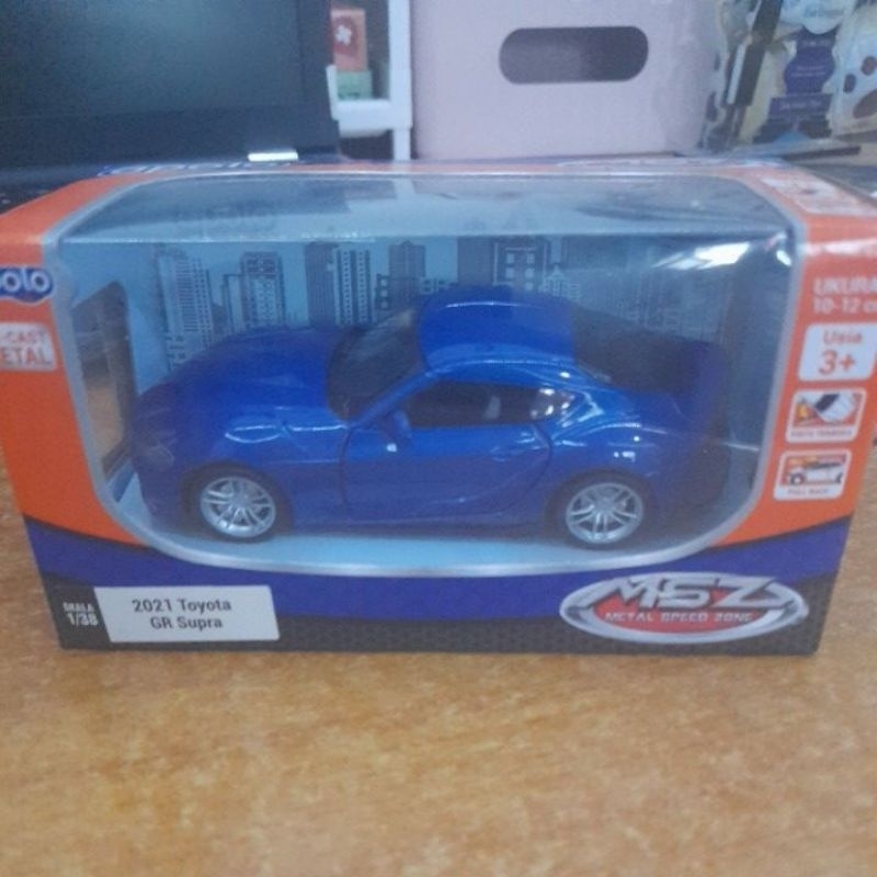 MSZ Apolo 2021 Toyota GR Supra Biru Blue Diecast Metal