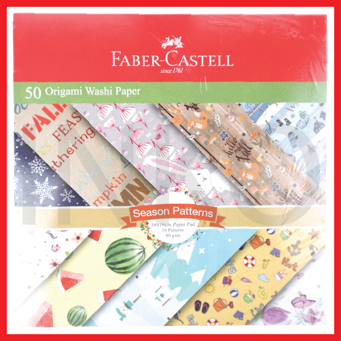 

FABER CASTELL ORIGAMI WASHI PAPER SEASON PATTERNS 16X16CM