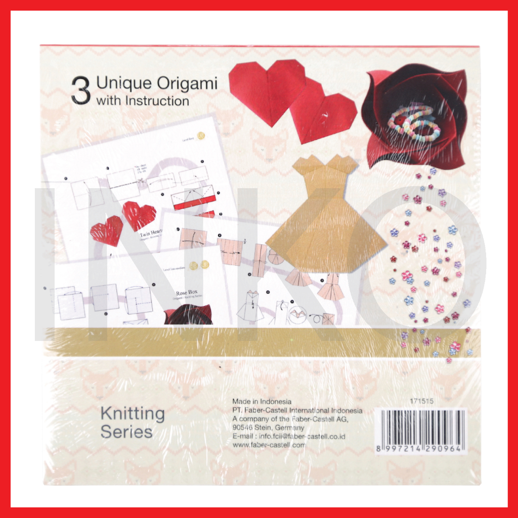 

FABER CASTELL ORIGAMI WASHI PAPER KNITTING PATTERN 15X15CM
