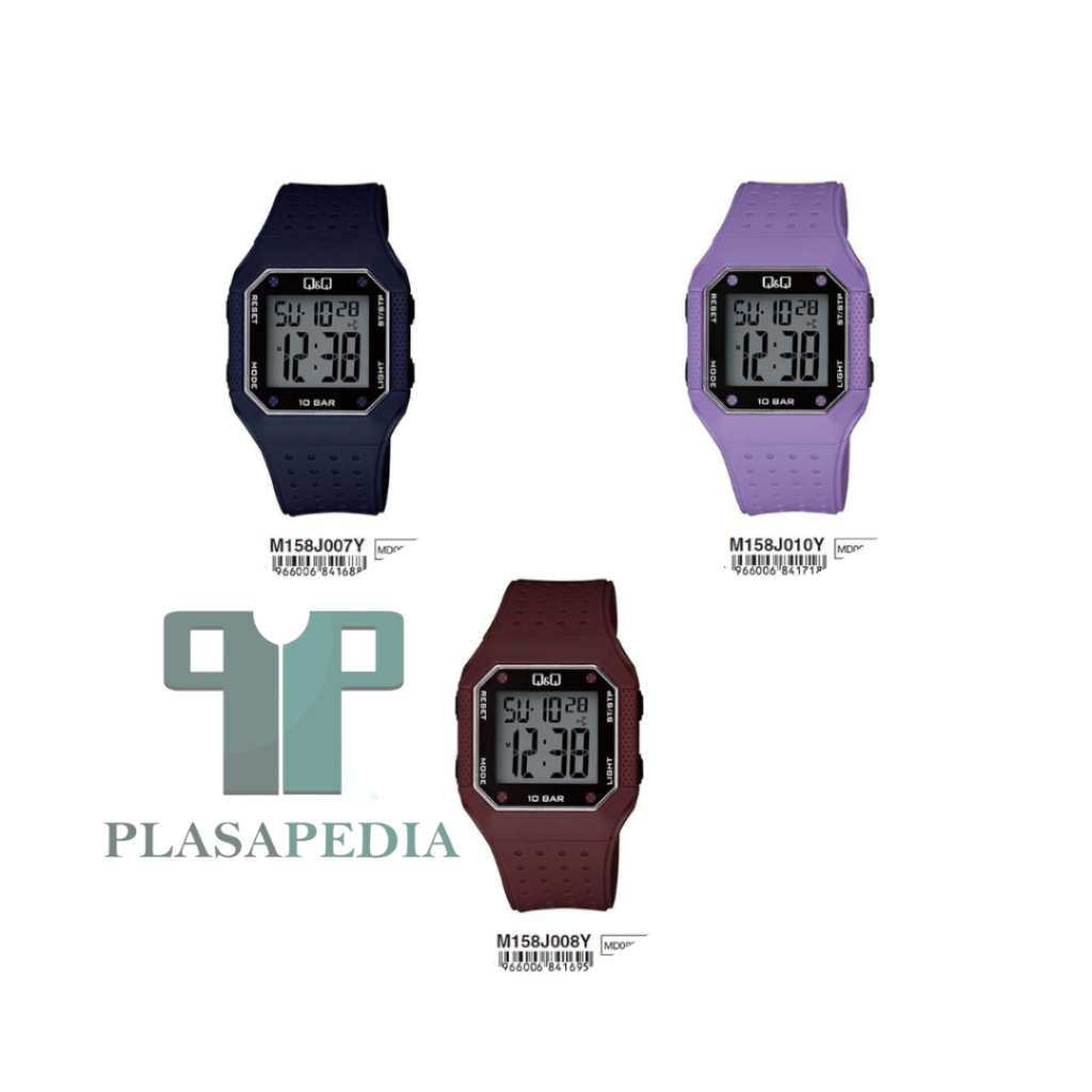 Q&Q Original Jam Tangan Pria Digital Anti Air QQ M158 Ori Digital