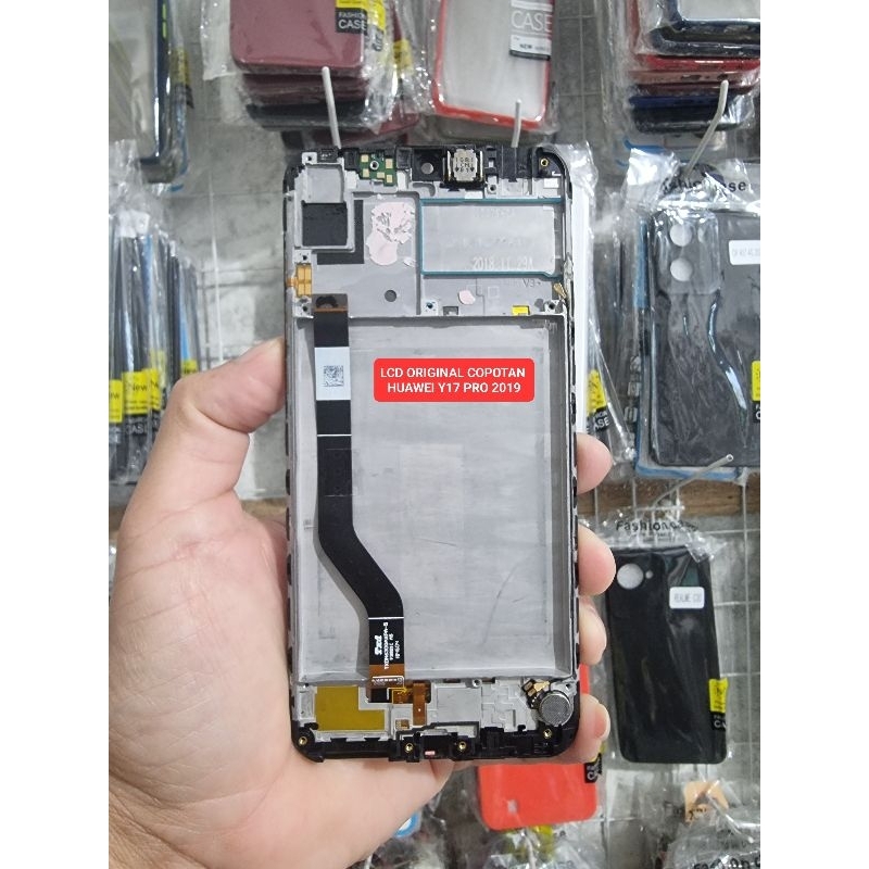 LCD +FRAME HUAWEI Y7 PRO ORIGINAL COPOTAN DIJAMIN ORIGINAL DAN LANCAR JAYA.
