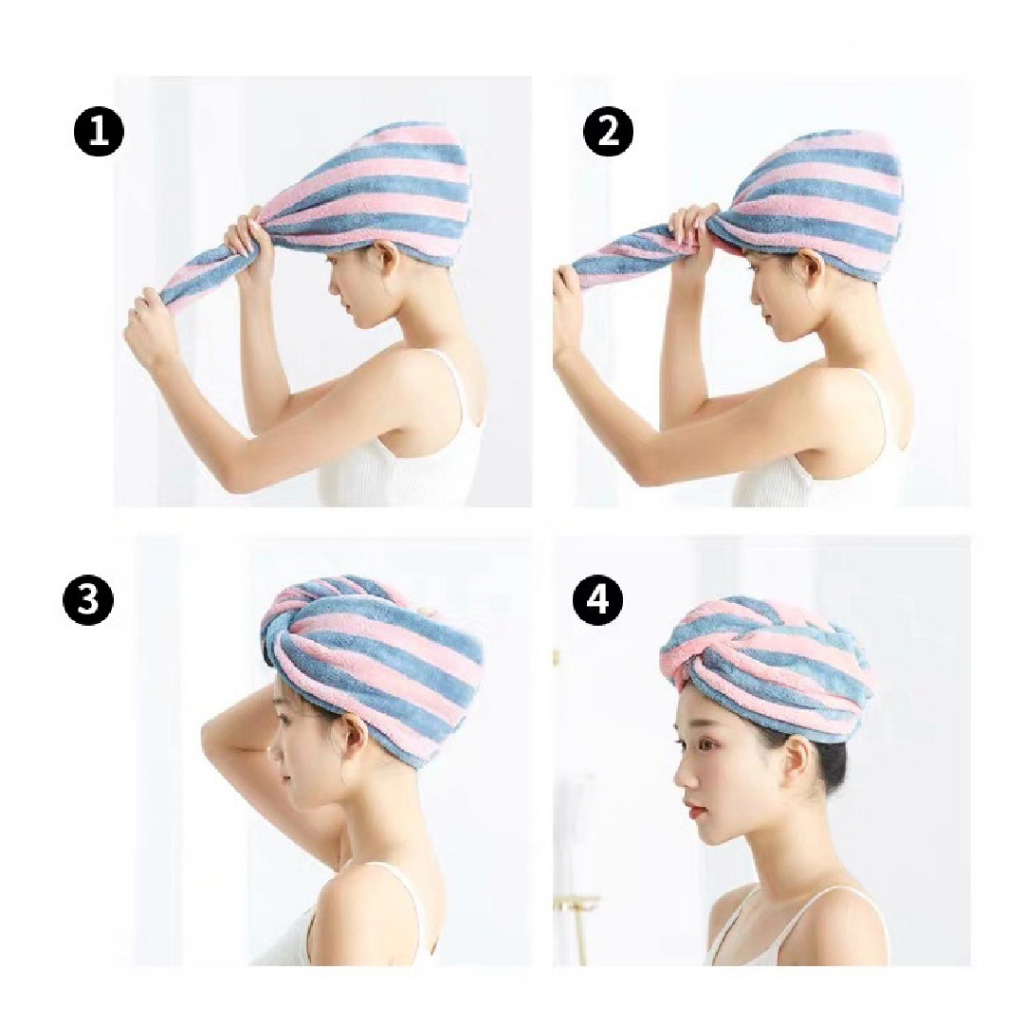 Handuk Kepala Pengering Rambut Cepat Kering - Shower Cap - Handuk Keramas