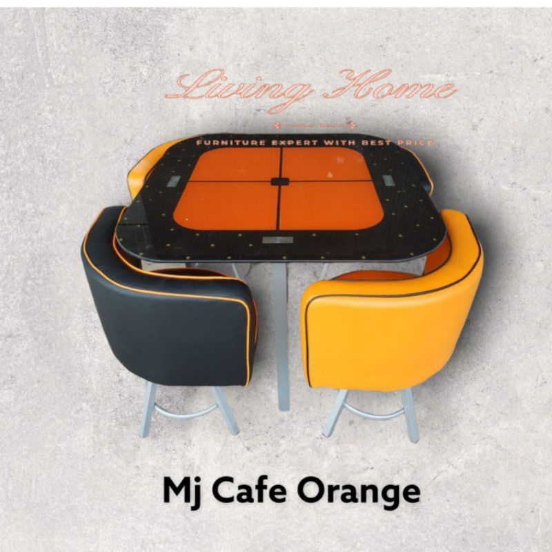 Meja Cafe Meja Makan Kaca Set Kursi