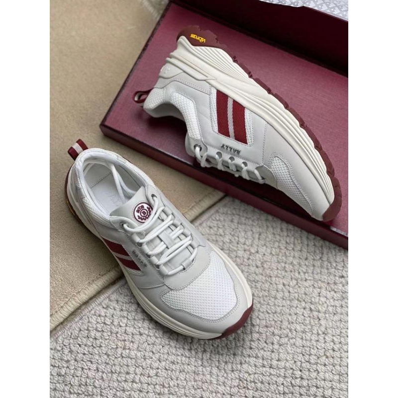 sepatu pria sneaker putih strip bal ly new p1shoes men shoes run away