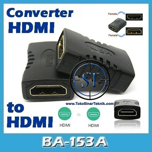 Barel HDMI Sambungan HDMI Konektor HDMI Female to HDMI Female BA-153A