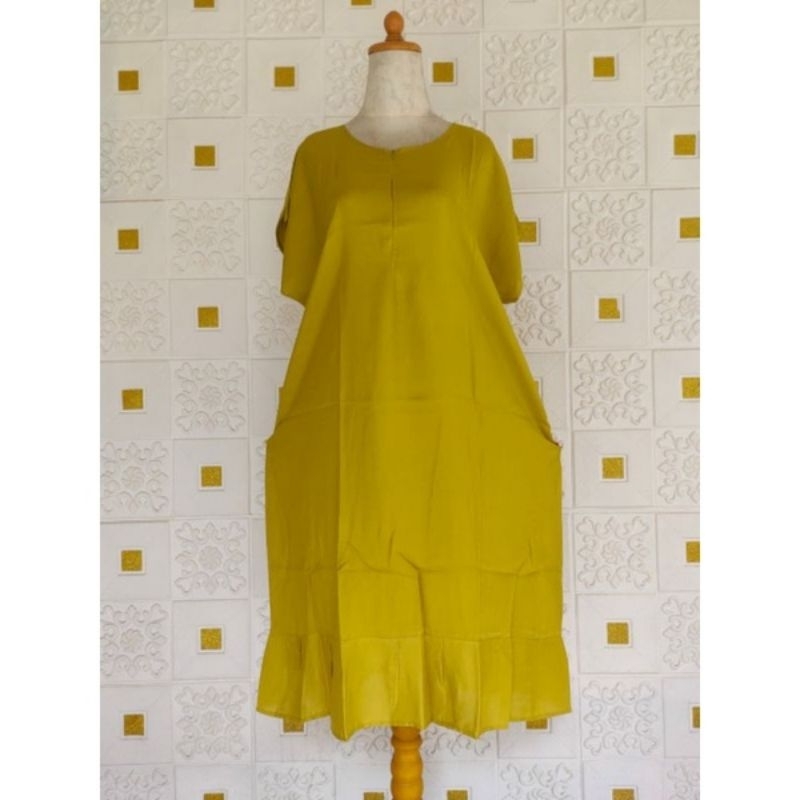 paket 3pcs daster busui ruffle warna bisa pilih(warna tulis di catatan)