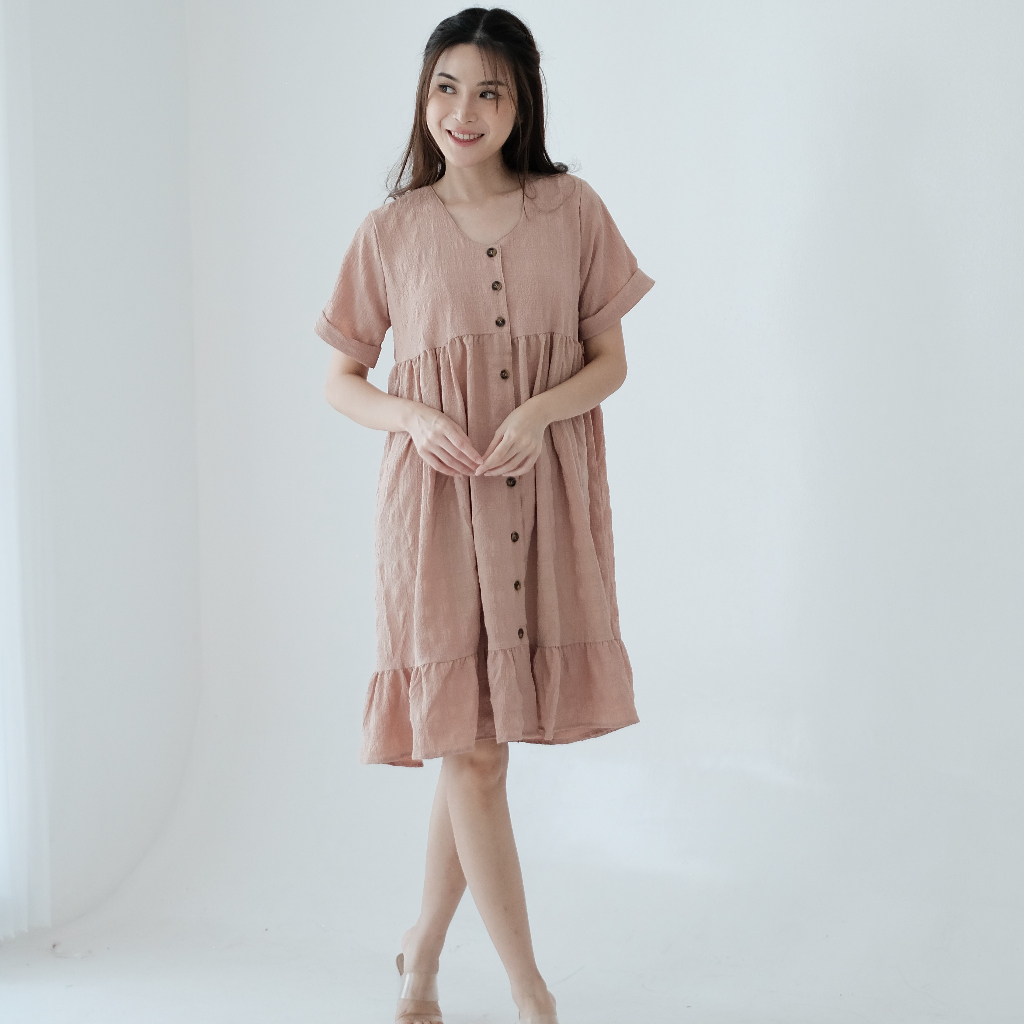 Ladybydiana SARAH DAILYWEAR Mini Dress Wanita A Line Busui Friendly