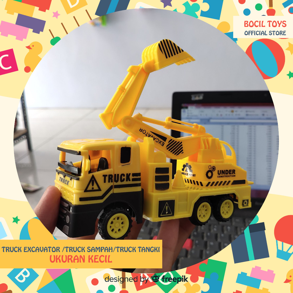 Mobil Mobilan Truck Excavator Truk Excavator Truck Tangki Truck Sampah Dump Truck ukuran Kecil Mobil