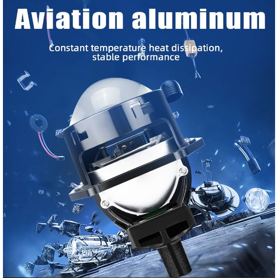 Projector BILED Motor Mobil Dual Chip Led Hi Loo Cut Off