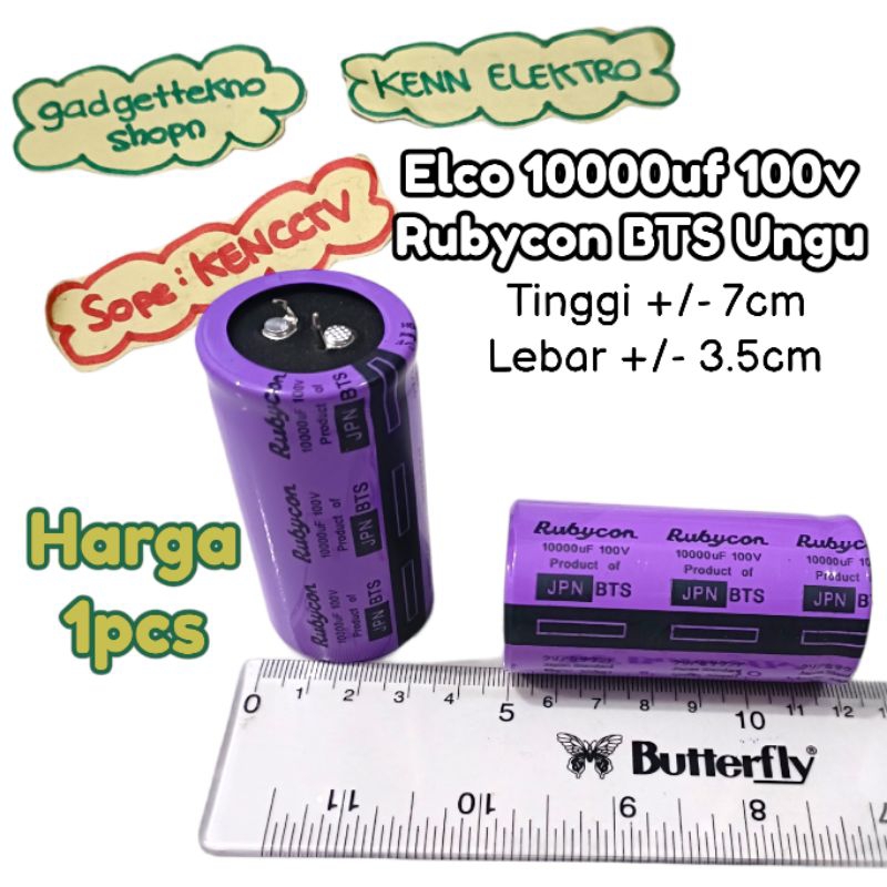 elco 10000uf 100v Rubycon ungu BTS