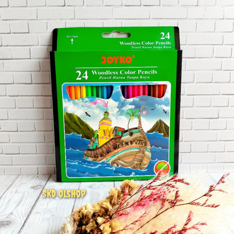 

Joyko Pensil Warna Woodles Color Pencils Hexagonal Grip (24 Warna)