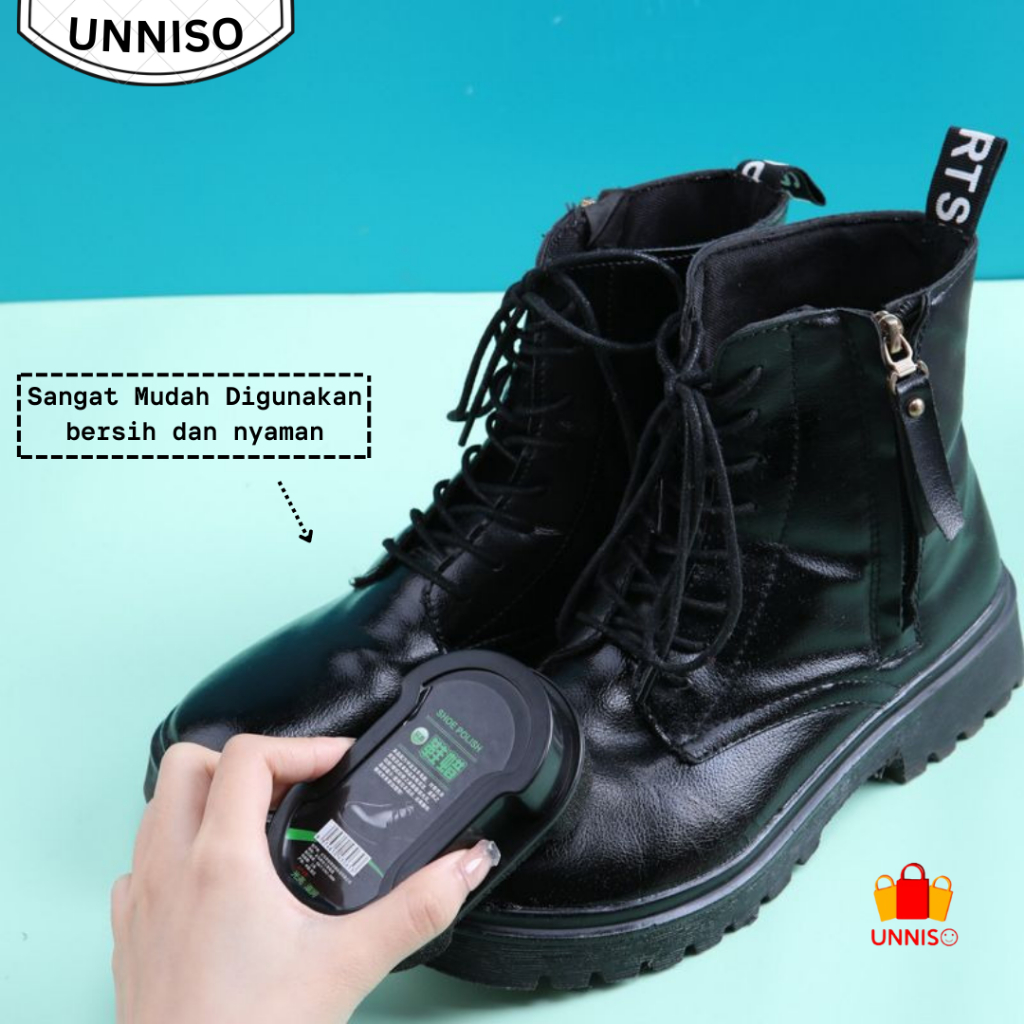 UNNISO - Semir Sepatu Portable / Shoe polish / Quick Shine Sponge Brush