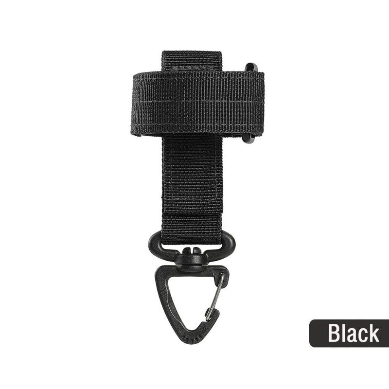 Multipurpose Carabiner Hook Clip Tactical Nylon Black