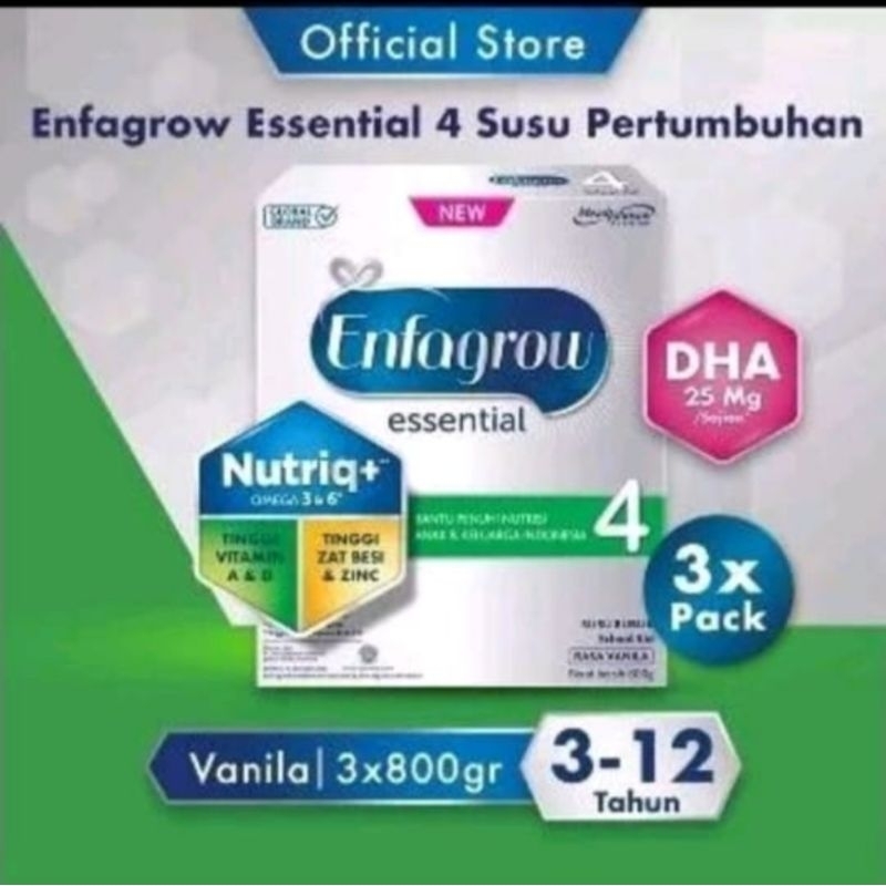 

Enfagrow Essentital 4 Susu Formula >4 Tahun 800g