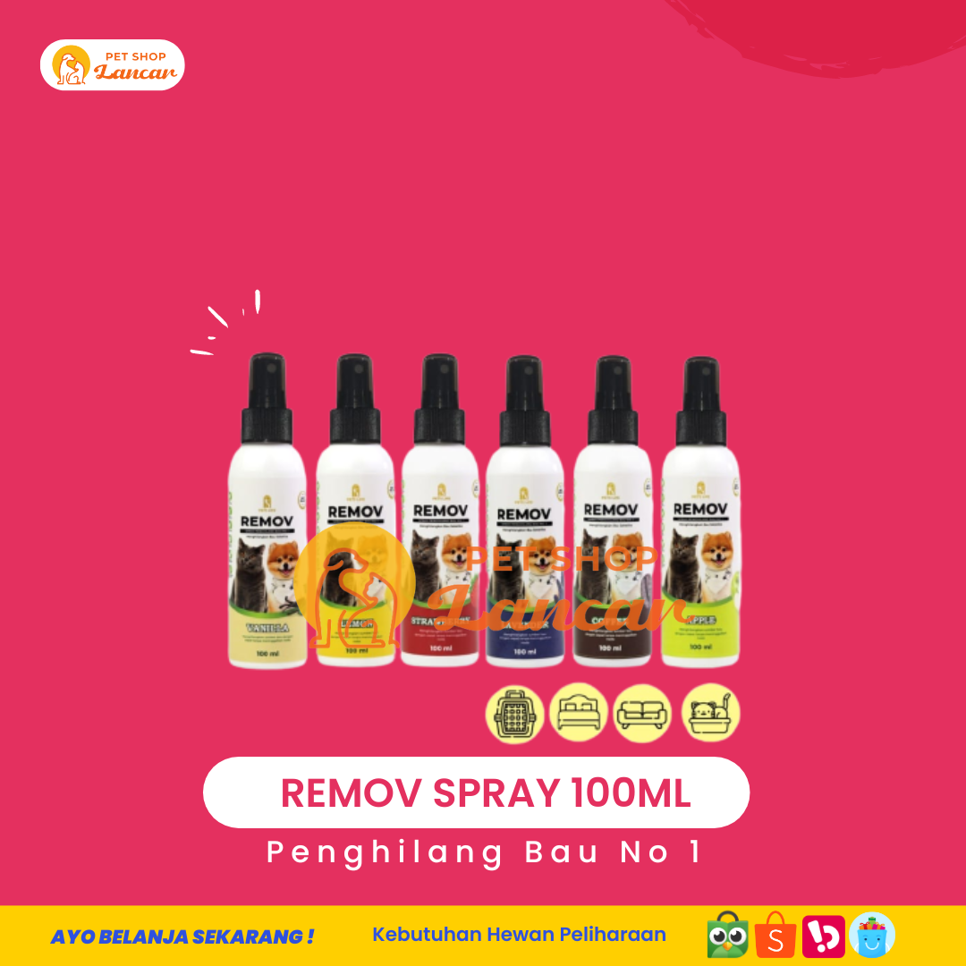 REMOV - SPRAY PENGHILANG BAU KOTORAN KUCING 100ml