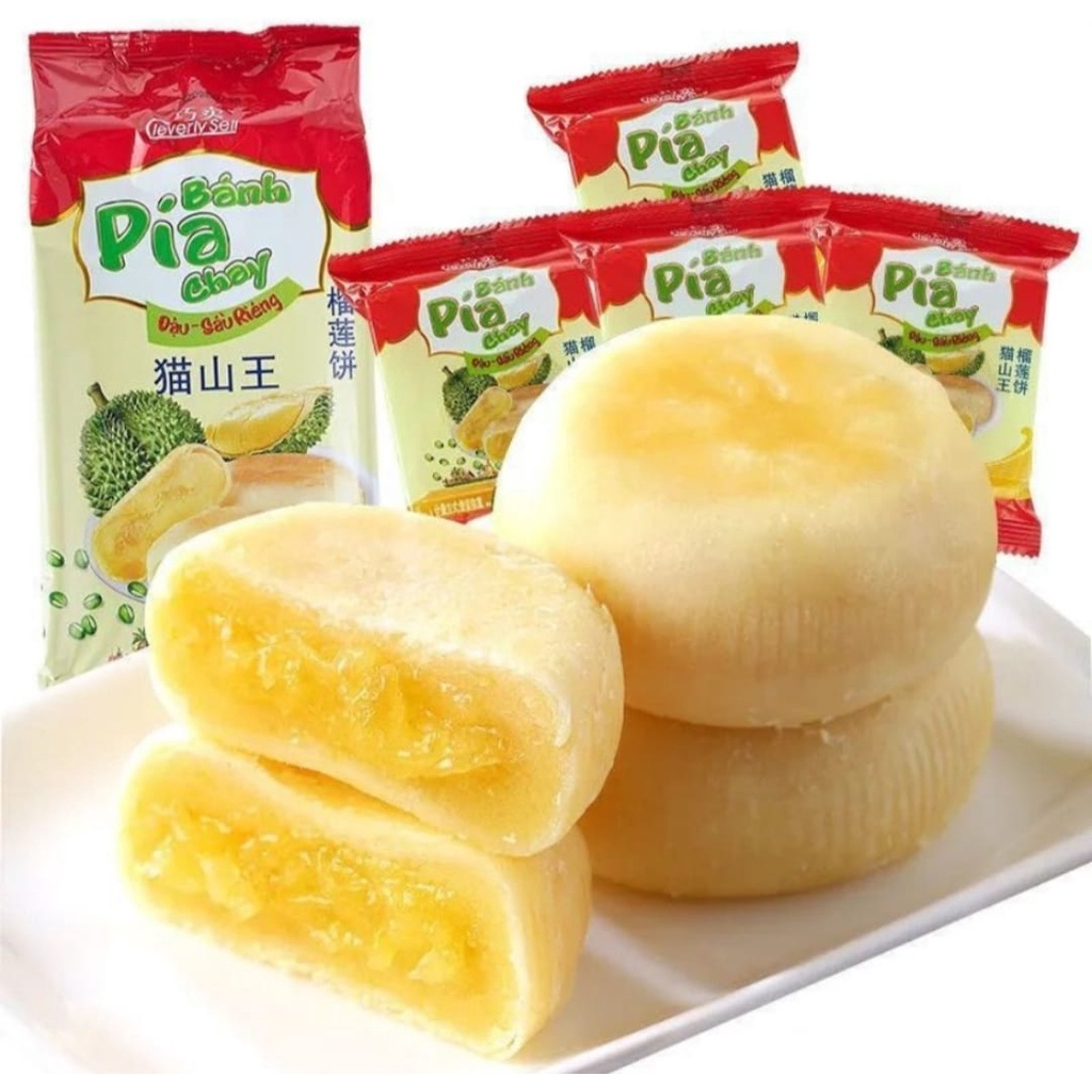 

(halal)Pia Durian Original Banh Chay Pia Durian Mausang King Isi 4 PCS