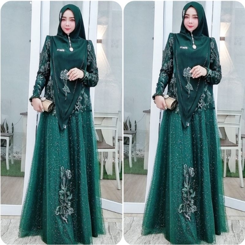 SET SANDRA SET BY  FAESTA PREMIUM GAMIS SET gamis pesta