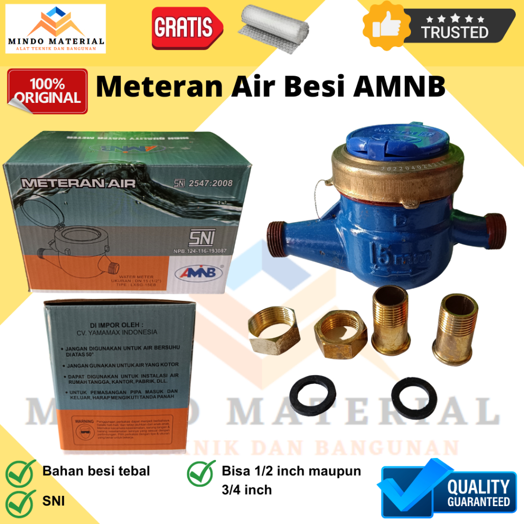 Meteran Air PDAM PAM Besi AMNB / Watermeter