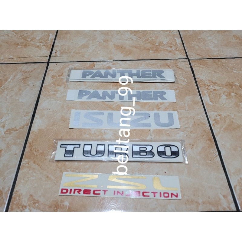 Stiker sticker tulisan isuzu panther lama kotak/ stiker tulisan panther lama