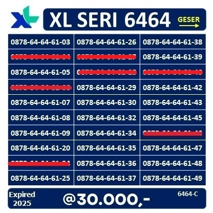 NOMOR CANTIK XL SERI 6464